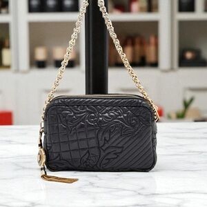 Gianni Versace Vanitas Quilted Leather Medusa Camera Bag